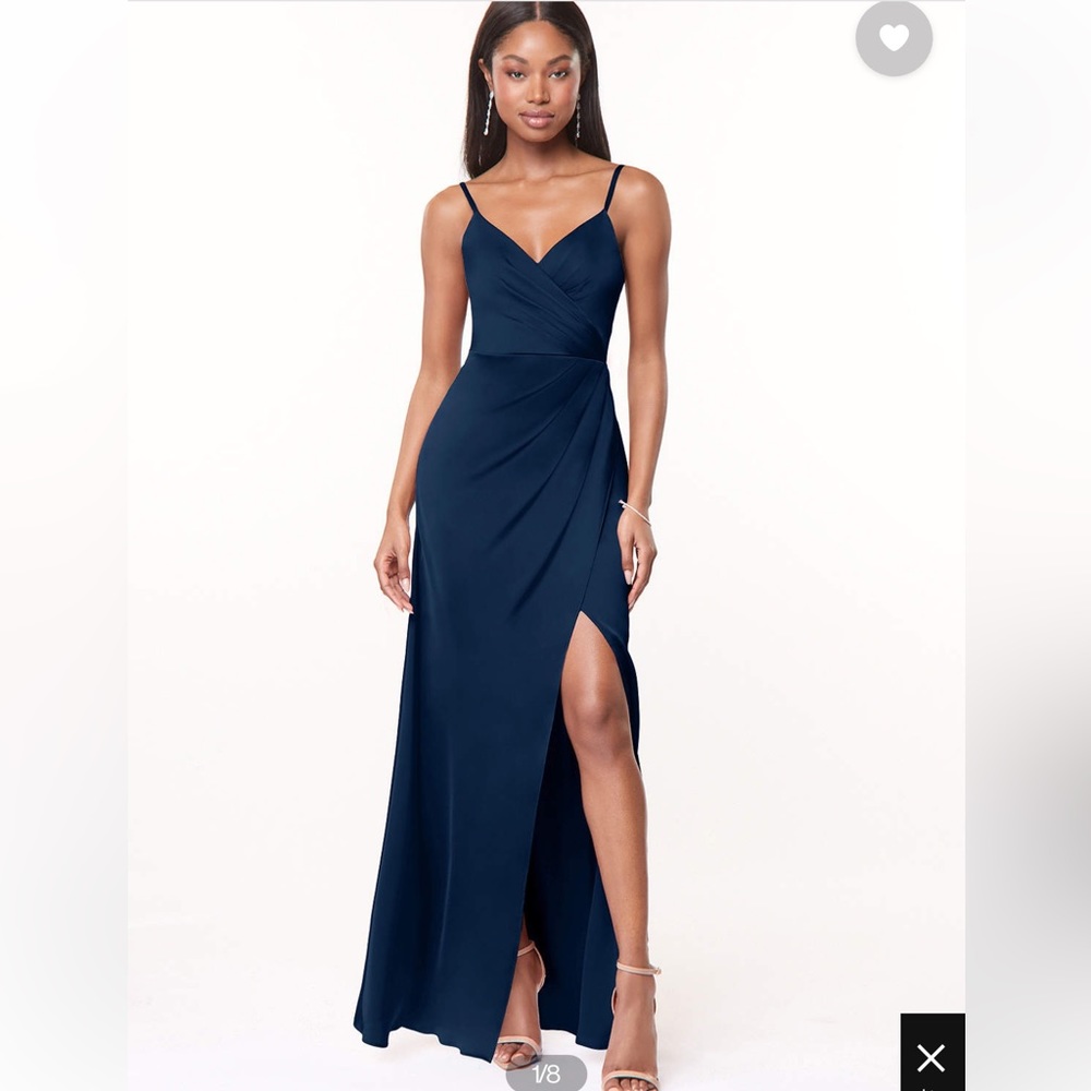 Azazie Maci - dark navy dress